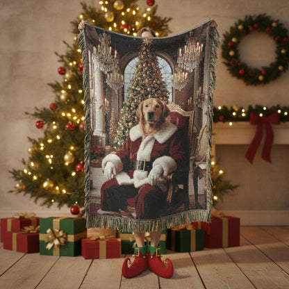 Pet Santa Woven blanket