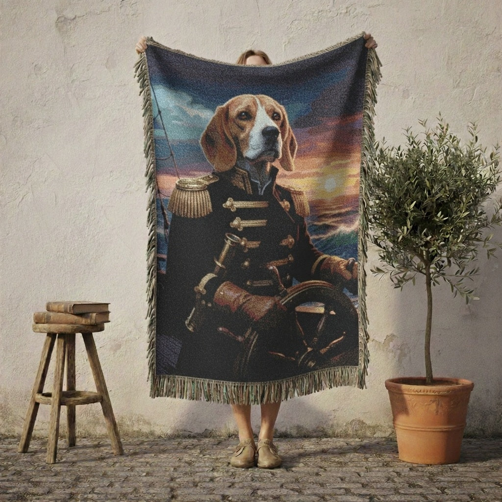 Pet Sea Captain Woven blanket