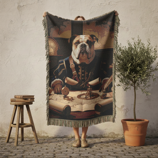 Pet Cartographer Woven Blanket