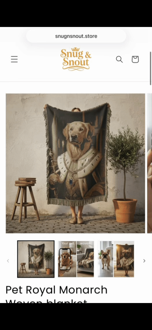 Pet Nutcracker Woven Blanket